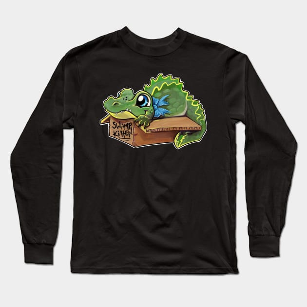 Swamp kitten Long Sleeve T-Shirt by BiancaRomanStumpff